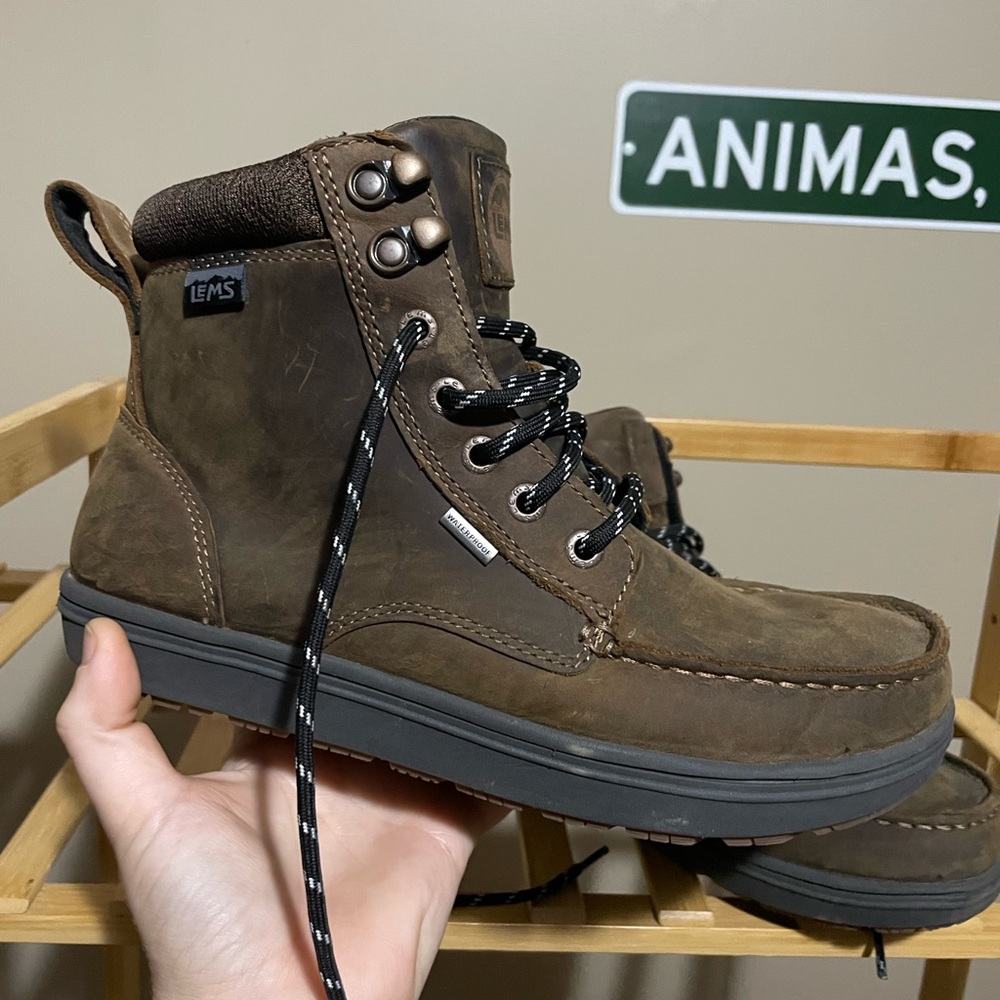 Lems Boulder Boot Grip Waterproof Women’s 8, Men’s 6.5